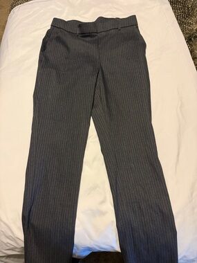 Rafaella Gray Pinstripe Skinny Pants